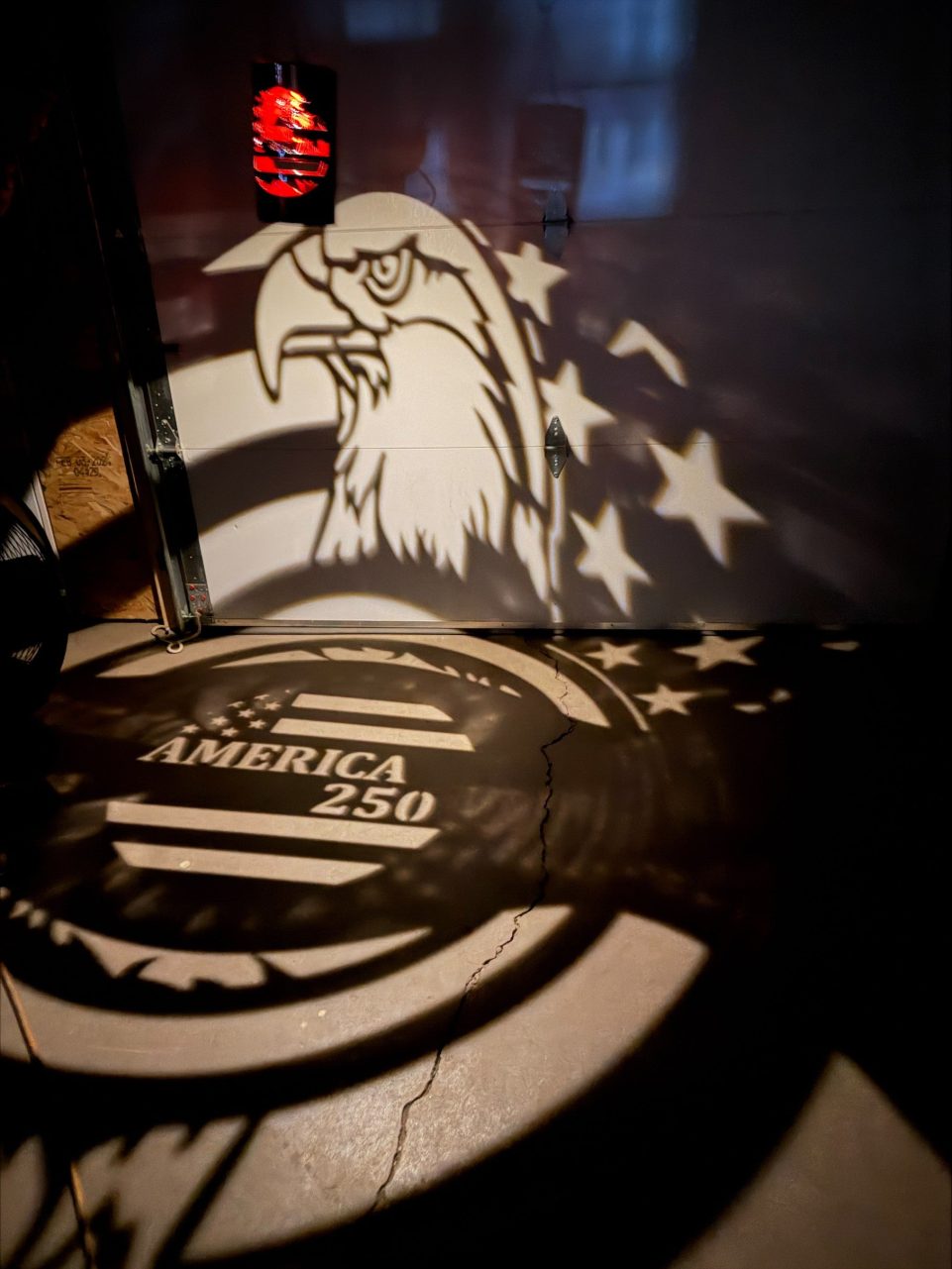 Product image of Hanging Patriotic Eagle and Flag 250th Luminary Lantern
