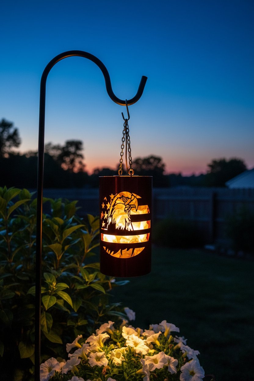 Product image of Hanging Eagle solar Luminary