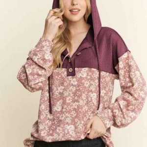 Product image of Long Sleeve Floral Hoodie