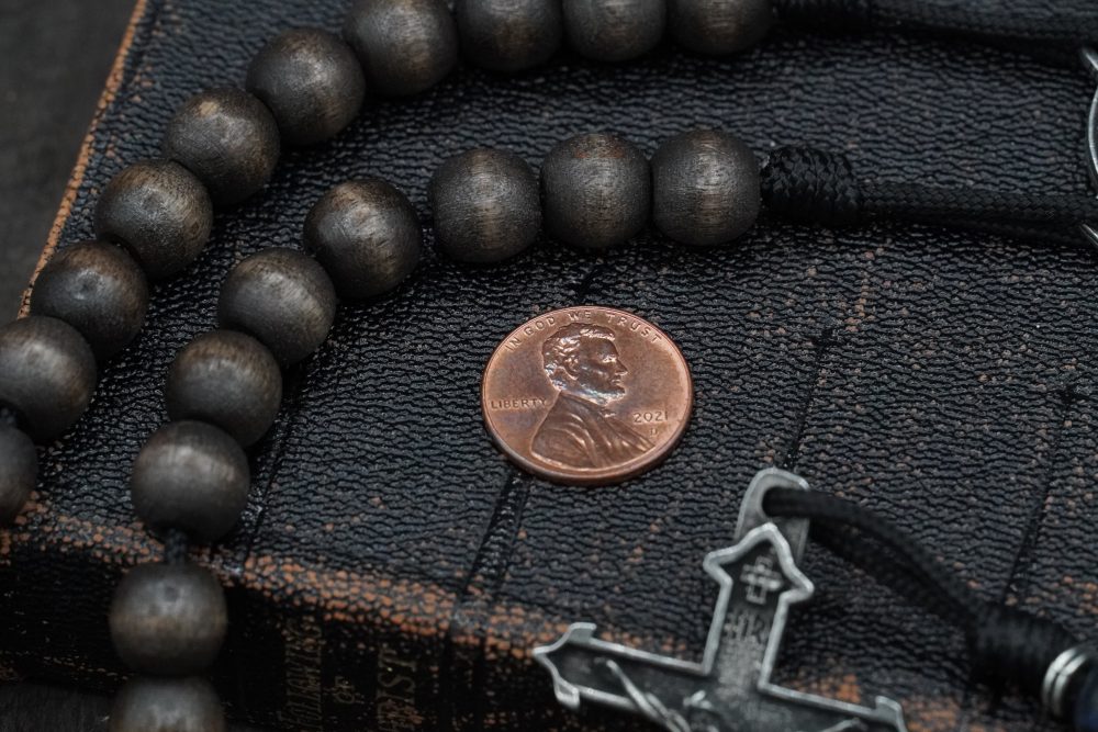 Product image of St. Peter “The Rock” Rosary – Runewood Exclusive Pewter Hardware