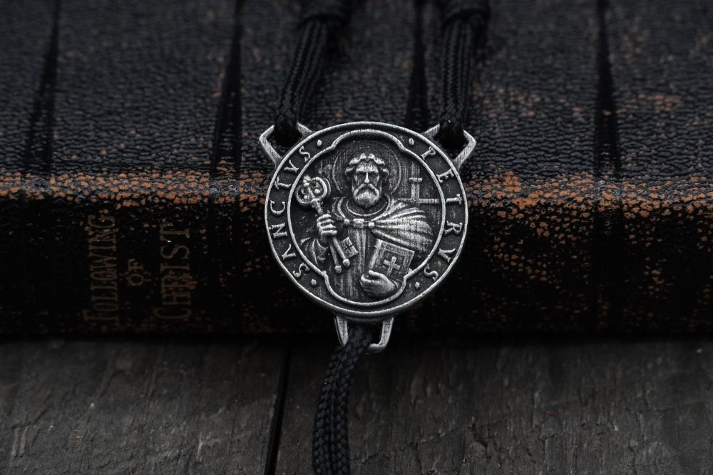 Product image of St. Peter “The Rock” Rosary – Runewood Exclusive Pewter Hardware