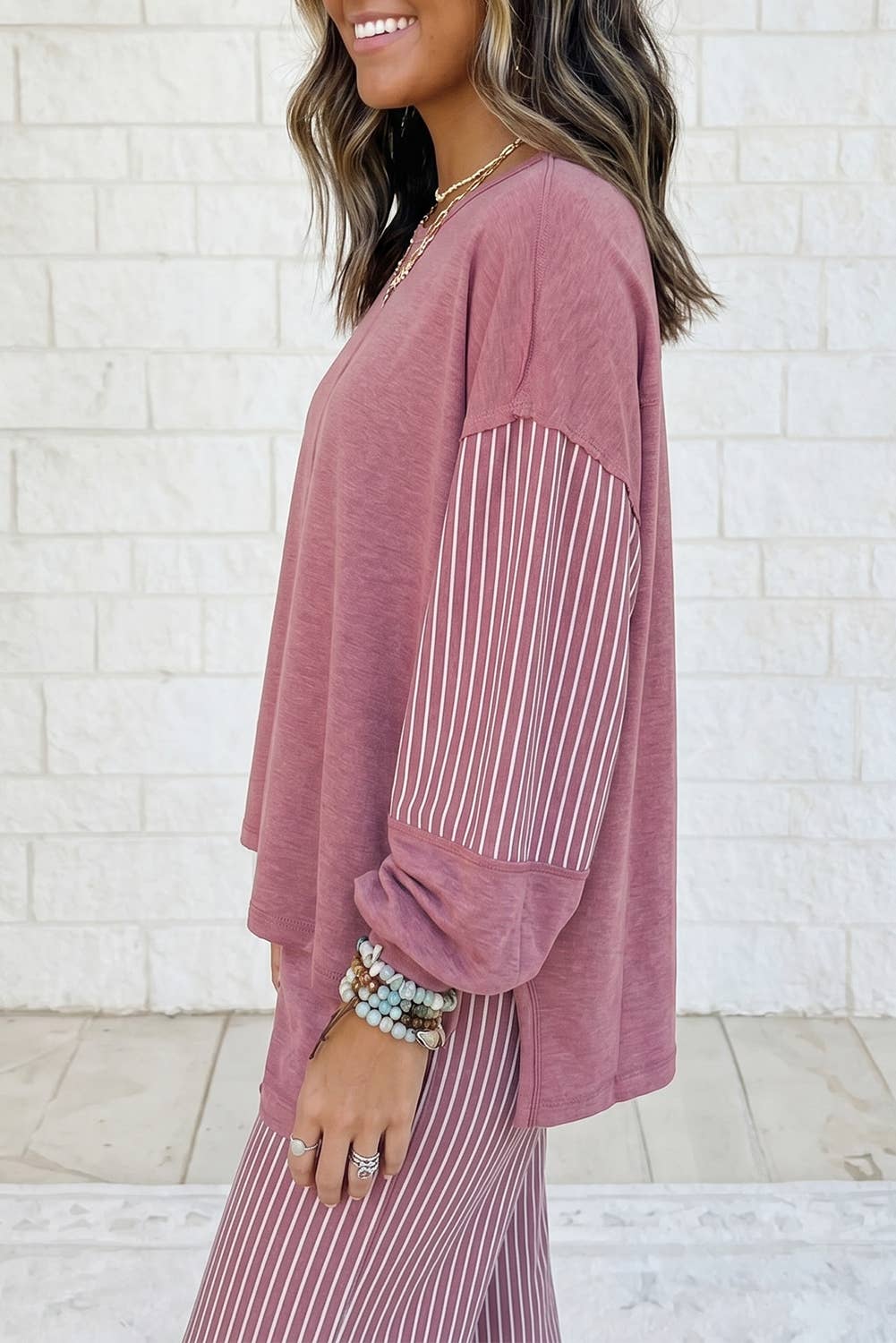 Product image of Striped Casual Two Piece Set