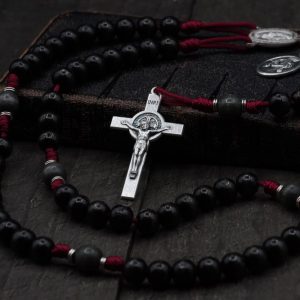 Product image of Runewood Rosary Company x Religious Demonologist Adam Blai Spiritual Warfare Rosary