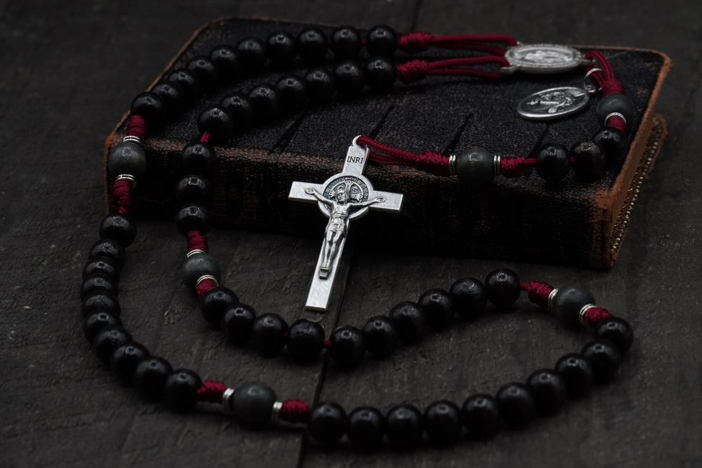 Product image of Runewood Rosary Company x Religious Demonologist Adam Blai Spiritual Warfare Rosary