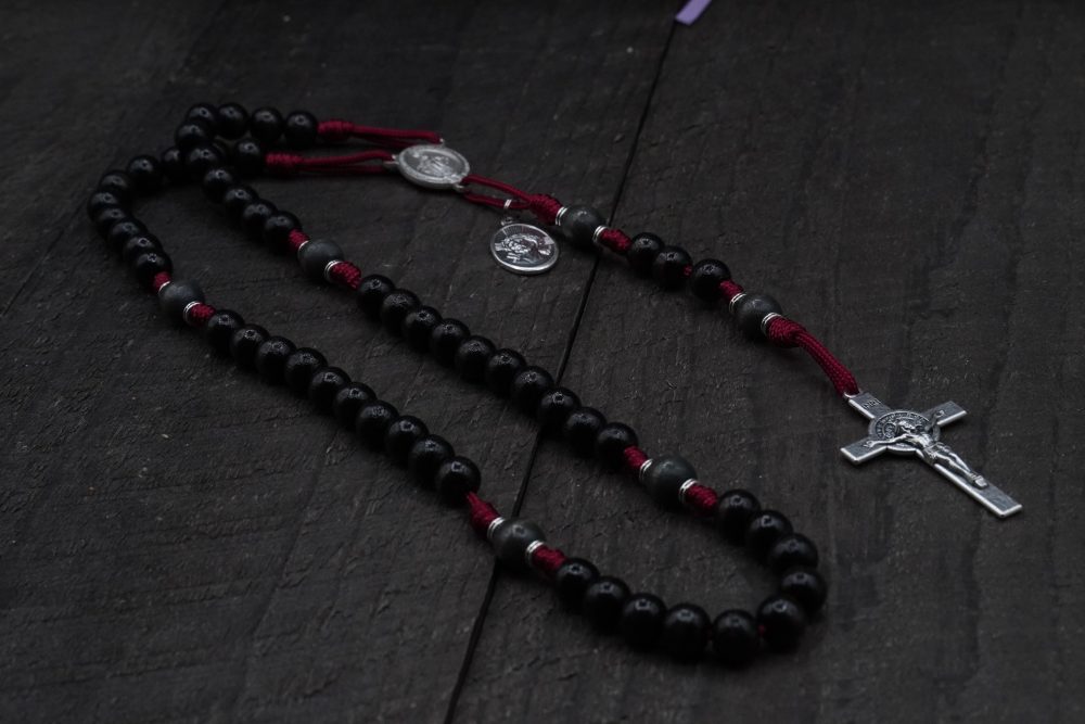 Product image of Runewood Rosary Company x Religious Demonologist Adam Blai Spiritual Warfare Rosary