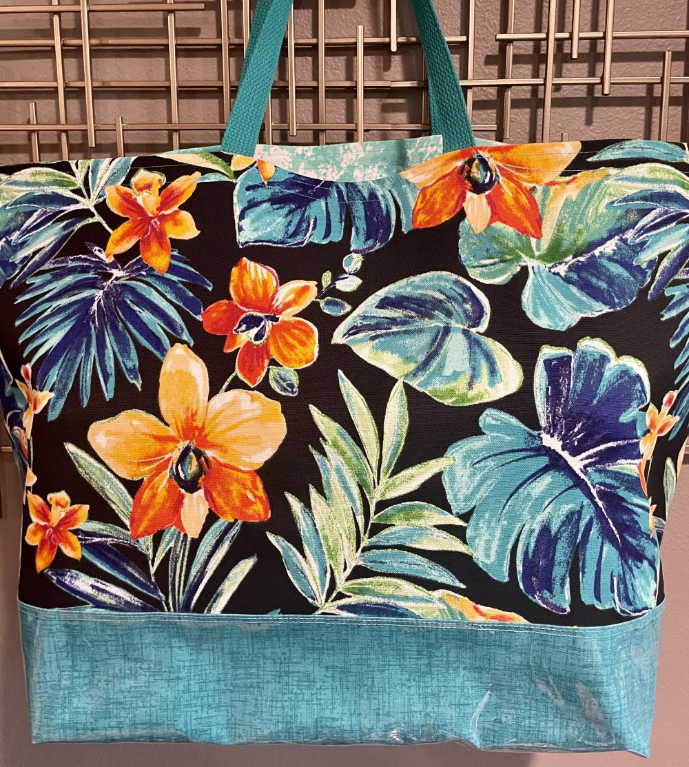 Product image of “Tropical Flowers” Oversized Tote