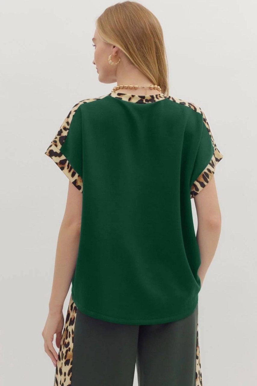 Product image of Sea Green Leopard T Shirt