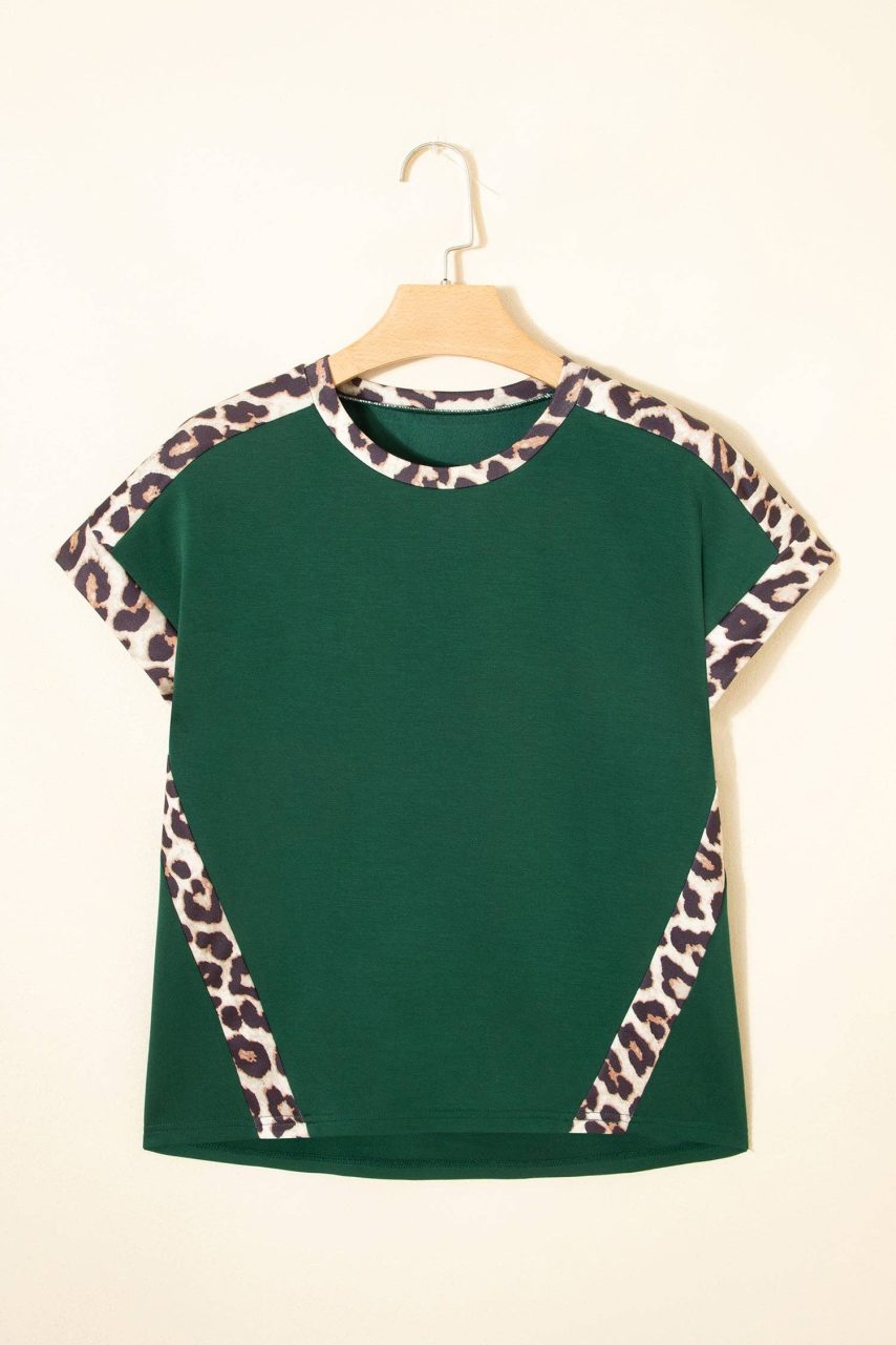 Product image of Sea Green Leopard T Shirt