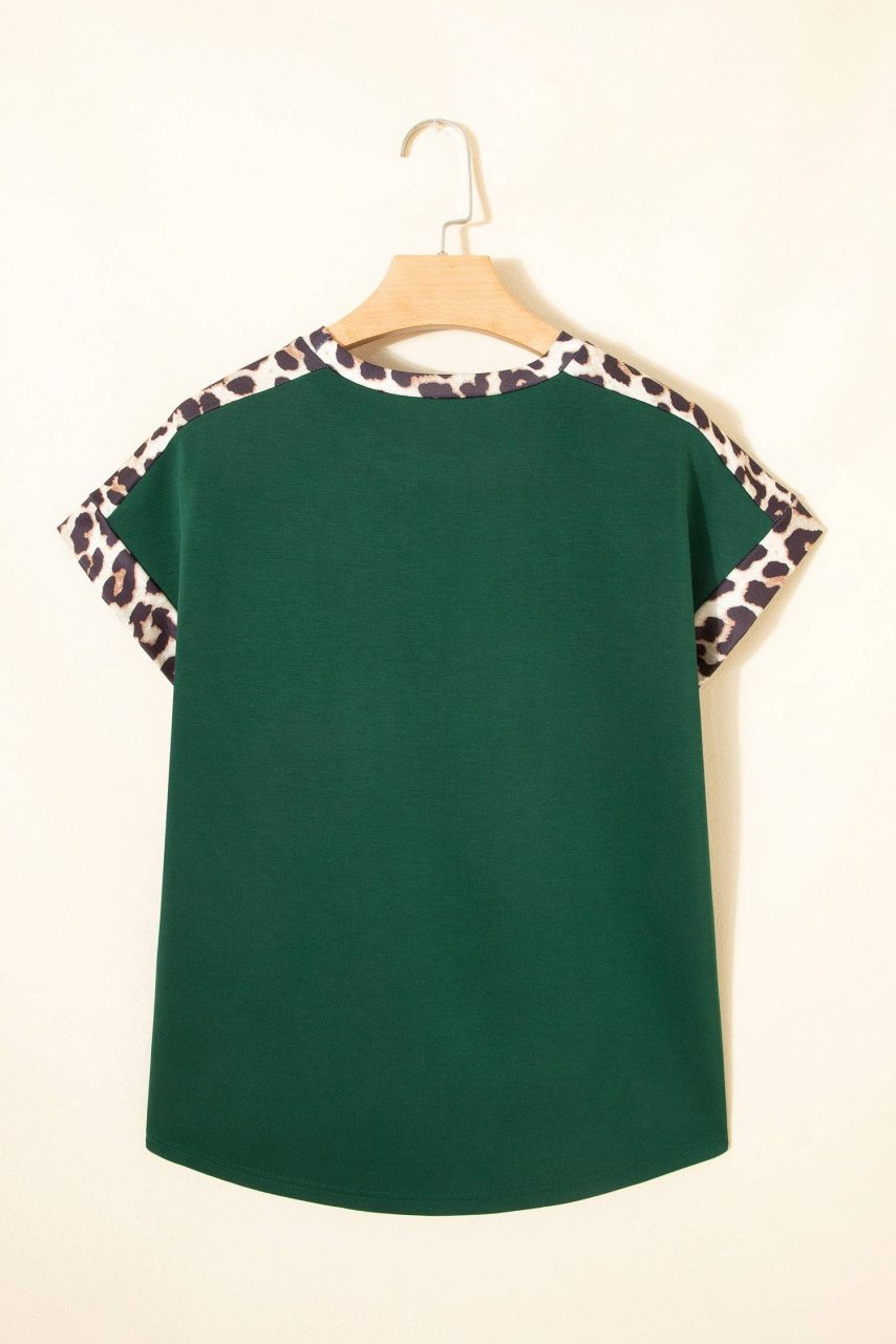 Product image of Sea Green Leopard T Shirt