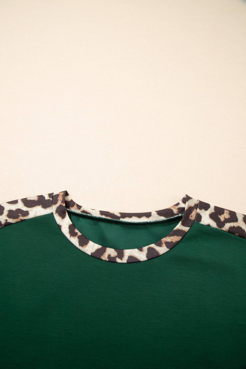 Product image of Sea Green Leopard T Shirt