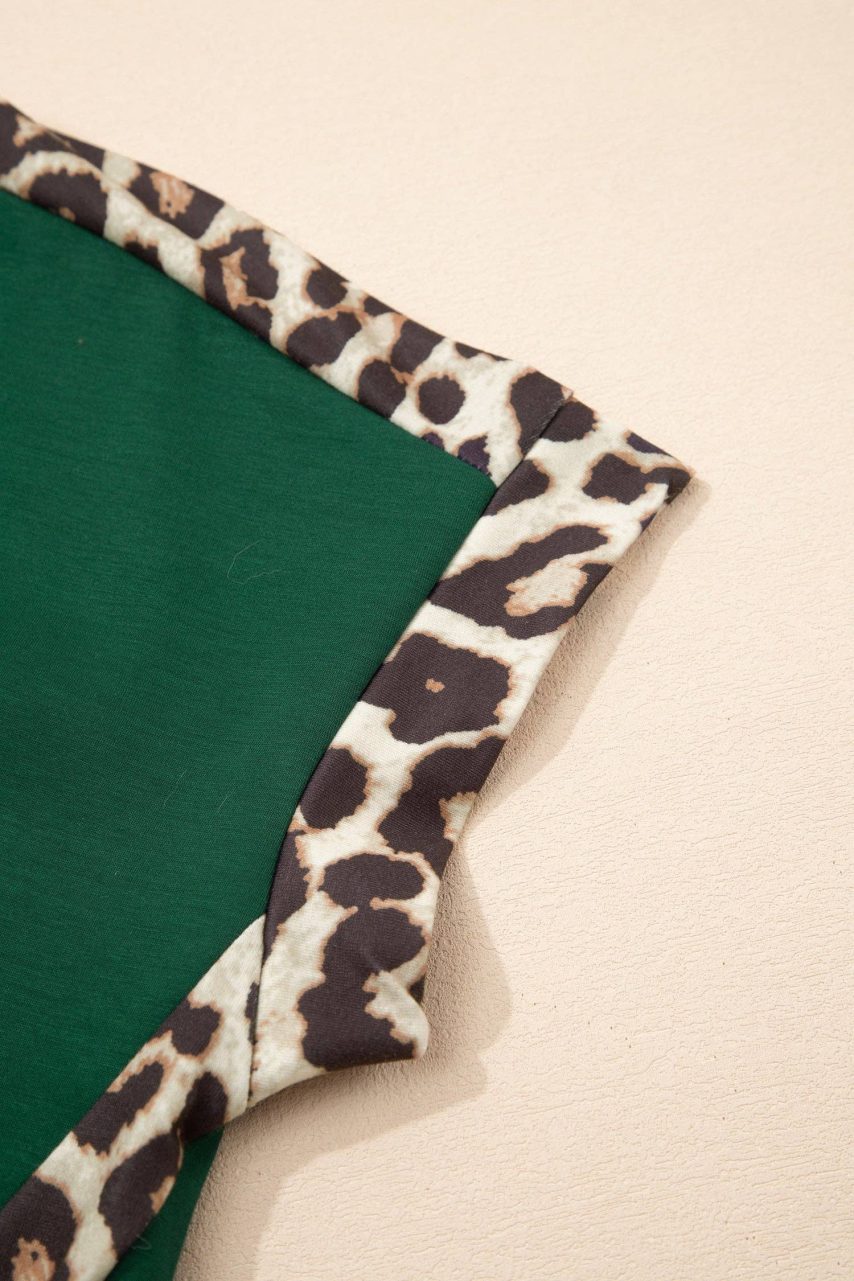 Product image of Sea Green Leopard T Shirt